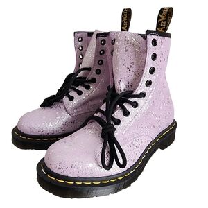 Dr. Martens Lilac Glitter Boots - SIZE 8